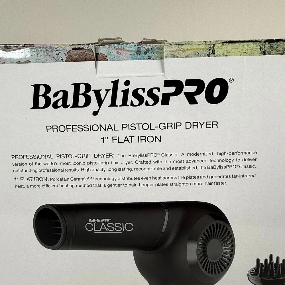 BaBylissPRO Limited Edition Pistol-Grip Dryer & Porcelain Ceramic Flat Iron Set